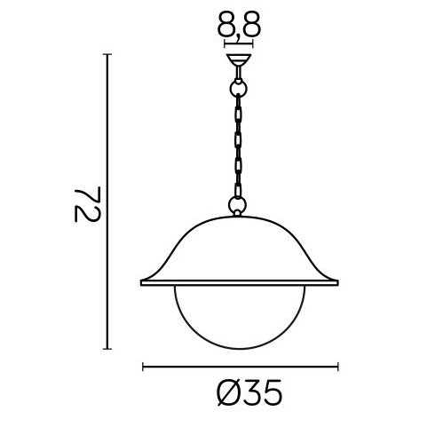 Izzó LED kerti lámpa Prince Max K 1018/1/O-BD E27 Su-Ma