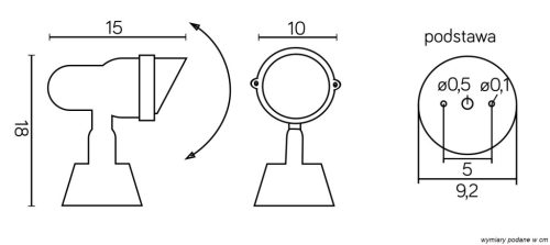 Kültéri álló kerti lámpa REFLECTOR Prit TO 3446 GU10 18cm Su-Ma