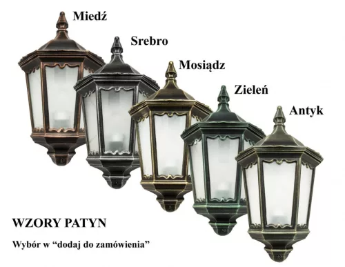 Kültéri kerti homlokzati lámpa LED Retro Classic K 3012/P SZ E27 Su-Ma