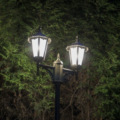 Kültéri kerti lámpaoszlop LANTERN E27 Retro Classic OGMWN 2 195-295cm fekete Su-Ma