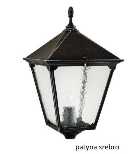 Lámpabúra fej kültéri álló kerti lampa Retro Square K 1018 BD KW E27 Su-Ma