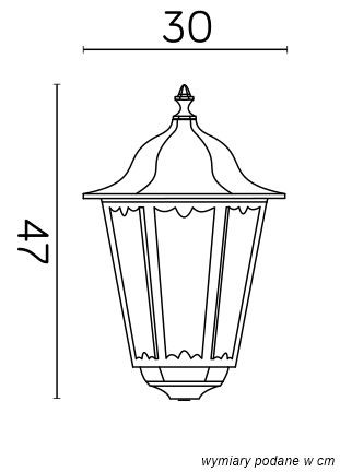 Lámpabúra fej kültéri álló kerti lampa Retro Maxi K 1018 BD E27 Su-Ma