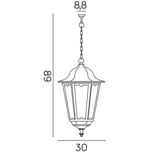 Kültéri függő LED kerti lámpa Retro Maxi K 1018/1/BD E27 Su-Ma