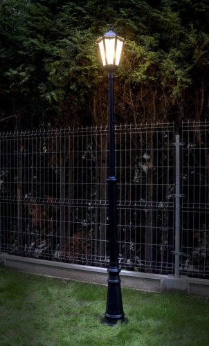 Kültéri kerti lámpaoszlop LANTERN E27 Retro Maxi OGMWN 1 190-290cm fekete Su-Ma