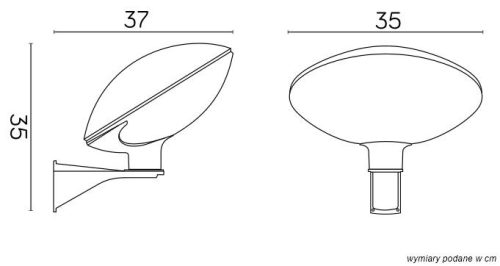Kültéri kerti homlokzati lámpa LED FALI LÁMPA TAO K E27 Su-Ma