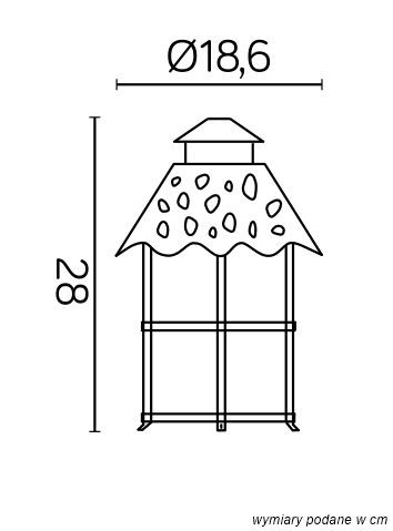 Lámpabúra fej kültéri álló kerti lampa Toledo K 1018 R E27 Su-Ma