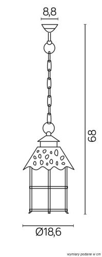 Kültéri függő LED kerti lámpa Toledo K 1018/1/R E27 Su-Ma