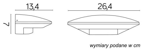 Kültéri kerti homlokzati lámpa LED FALI LÁMPA UFO 1880S 7W 395lm 4100K Semleges Su-Ma