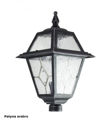 Lámpabúra fej kültéri álló kerti lampa ólomüveg K 1018 N E27 Su-Ma