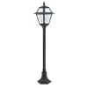 Kültéri kerti lámpaoszlop lámpa E27 ólomüveg K 5002/2 N 110cm fekete Su-Ma