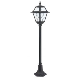   Kültéri kerti lámpaoszlop lámpa E27 ólomüveg K 5002/2 N 110cm fekete Su-Ma
