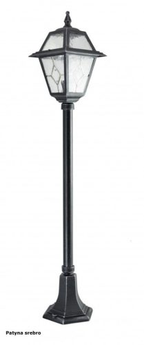 Kültéri kerti lámpaoszlop lámpa E27 ólomüveg K 5002/2 N 110cm fekete Su-Ma