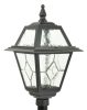 Kültéri kerti lámpaoszlop LANTERN E27 ólomüveg K 5002/3 N 80cm fekete Su-Ma