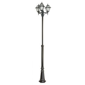   Kültéri kerti lámpaoszlop lámpa E27 ólomüveg OGMWN 3 N 185-285cm fekete Su-Ma