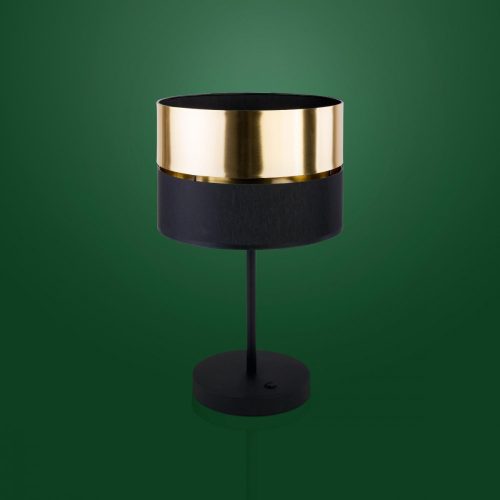 HILTON Éjszakai asztali lámpa fekete-arany E27 5467 TK Lightning