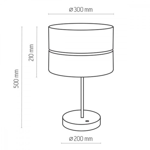 HILTON Éjszakai asztali lámpa fekete-arany E27 5467 TK Lightning