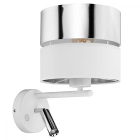   HILTON fali lámpa fehér és ezüst E27 4176 TK világítás + LED az olvasáshoz