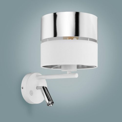 HILTON fali lámpa fehér és ezüst E27 4176 TK világítás + LED az olvasáshoz