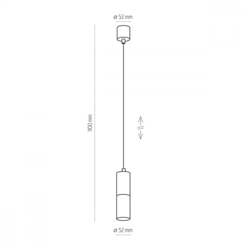 ELIT BLACK függő mennyezeti lámpa túlnyúló fekete és arany modern GU10 4366 TK világítás