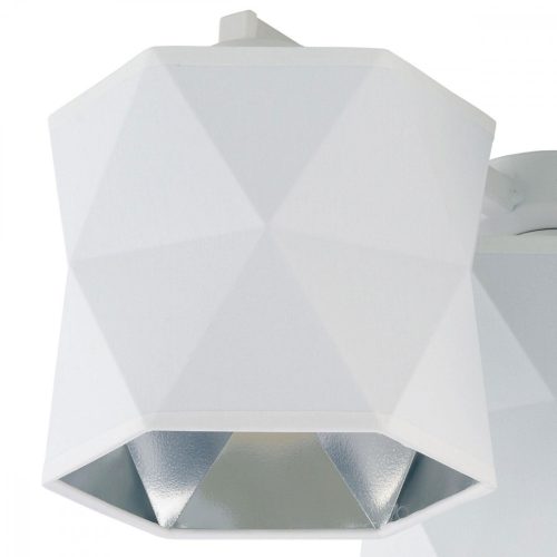 SIRO WHITE csillár mennyezeti lámpa fehér és ezüst modern geometrikus 3xE27 3248 TK világítás