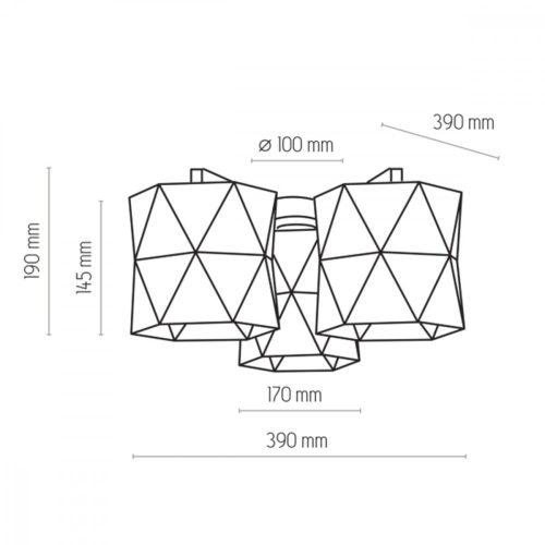SIRO WHITE csillár mennyezeti lámpa fehér és ezüst modern geometrikus 3xE27 3248 TK világítás