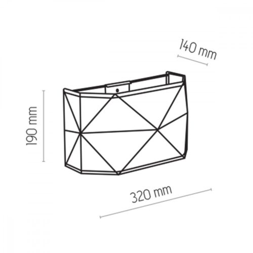 KANTOOR fehér modern geometrikus fali lámpa lámpatest E27 3315 TK világítás
