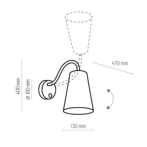 WIRE SILVER Flexibilis karú fali lámpa fehér és ezüst Modern E27 3240 TK világítás