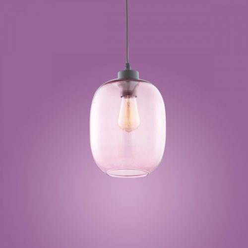 ELIO függő mennyezeti lámpa túlnyúló fekete és rózsaszín üveg modern E27 3181 TK világítás