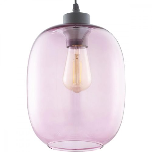 ELIO függő mennyezeti lámpa túlnyúló fekete és rózsaszín üveg modern E27 3181 TK világítás