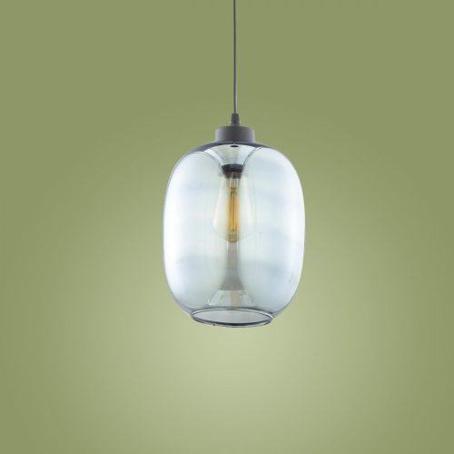 ELIO függő mennyezeti lámpa túlnyúló fekete és grafit üveg modern E27 3183 TK világítás