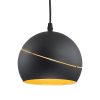 YODA BLACK ORBIT függesztett mennyezeti lámpa túlnyúló fekete és arany klasszikus E27 2080 TK világítás