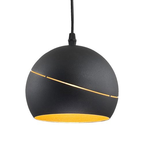 YODA BLACK ORBIT függesztett mennyezeti lámpa túlnyúló fekete és arany klasszikus E27 2080 TK világítás