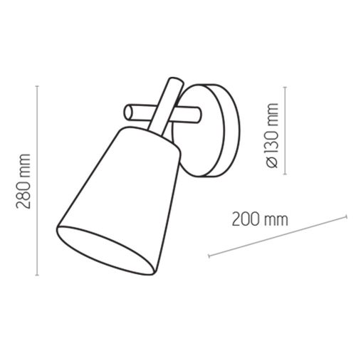 VAIO GREY fali lámpa lámpaernyő grafit fa skandináv E27 819 TK világítás