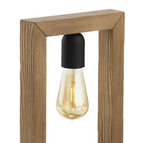 METRO Éjszakai Asztali Lámpa Fekete Fa Rusztikus E27 5460 TK Világítás