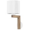 TROY WHITE fali lámpa lámpaernyő fehér fa skandináv E27 3372 TK világítás
