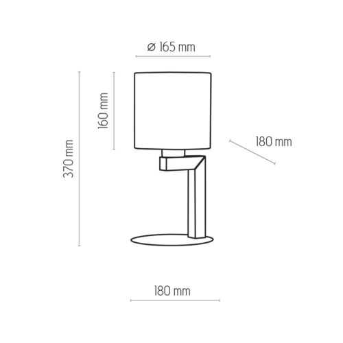 TROY GREY Grafit fa skandináv asztali lámpa éjjeli íróasztali lámpa E27 5031 TK világítás