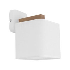   TORA WHITE fali lámpa lámpaernyő fehér fa skandináv E27 4161 TK világítás