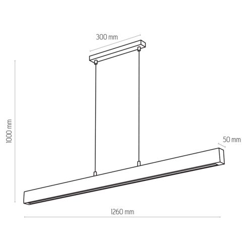 TEO Fekete Fa Rusztikus LED Mennyezeti Lámpa 1389 TK Világítás