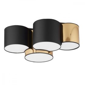   MONA BLACK/GOLD mennyezeti lámpa fekete és arany modern 4xE27 3446 TK világítás