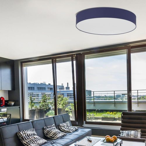 Mennyezeti lámpa RONDO NAVY BLUE Kerek Fehér-Navy kék 80cm 15W 6xE27 1076 TK Világítás