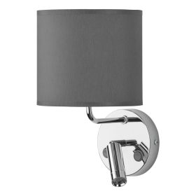   RICHI fali lámpa ezüst-grafit modern E27 4231 TK világítás + LED az olvasáshoz