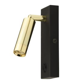   ENZO mozgatható fali lámpa fekete és arany modern LED 1302 TK világítás