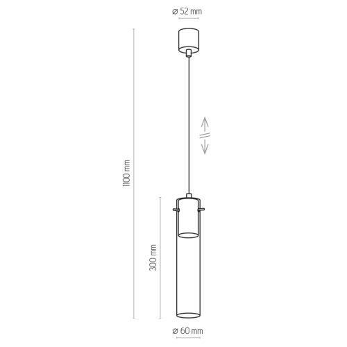 LOOK GRAPHITE függesztett mennyezeti lámpa túlnyúló fekete-grafit minimalista GU10 3146 TK világítás