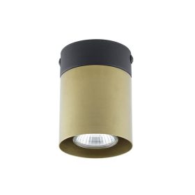   VICO BLACK/GOLD spot mennyezeti lámpa, felületre szerelt halogén fekete és arany kerek GU10 6508 TK világítás