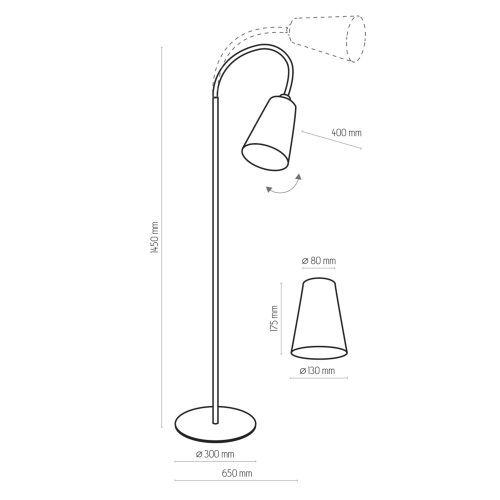 WIRE COLOR Gyermek állólámpa ernyő fehér és narancs Modern E27 3082 TK Világítás