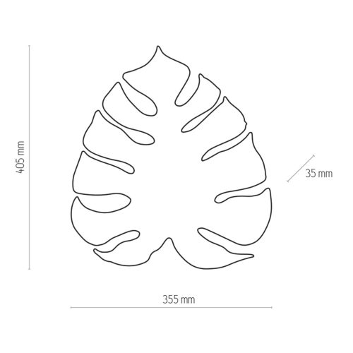 MONSTERA BLACK fali lámpa fekete Monstera Boho LED 1353 TK világítás