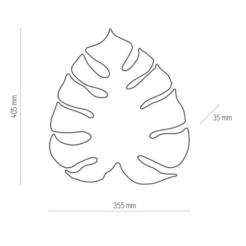 MONSTERA WHITE Fehér Monstera Boho LED fali lámpa 1354 TK Világítás