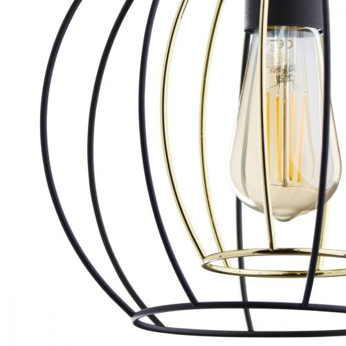 JAULA fali lámpa huzal fekete és arany Industrianla E27 6250 TK világítás