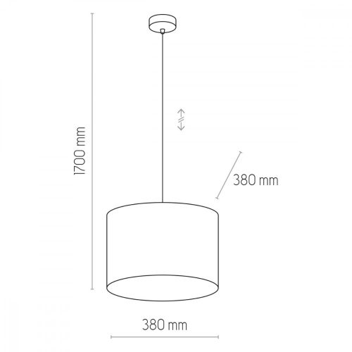 TERCINO ORANGE függő mennyezeti lámpa velúr kinyúló lámpaernyő fekete és mézes elegáns 3xE27 6122 TK világítás