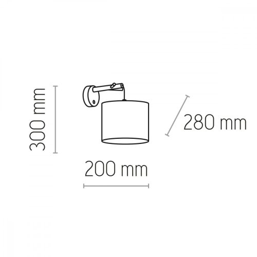 ALBERO WHITE oldalfali lámpa lámpaernyő fehér és fából készült skandináv E27 6552 TK világítás